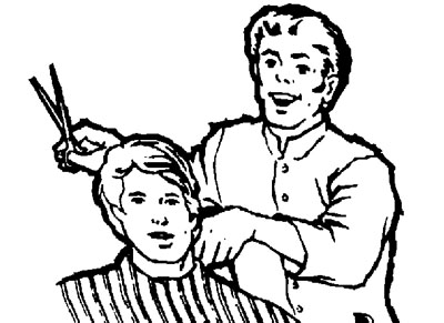 عقرب يخرج من شعر  زبون  أثناء حلاقته