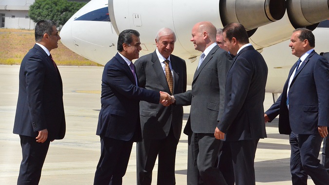 تقرير مصور عن وصول وليام هيغ وزير خارجية بريطانيا الى اربيل