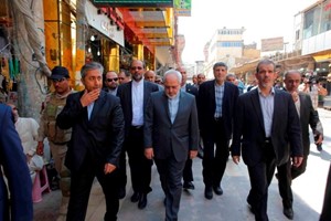 ظريف يلتقي المرجع السيستاني في النجف الاشرف