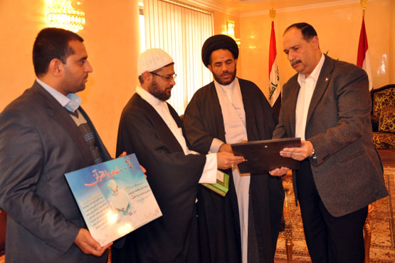 العتبة الحسينية المقدسة تدعو السفير المصري ببغداد لزيارة كربلاء وعتباتها المقدسة