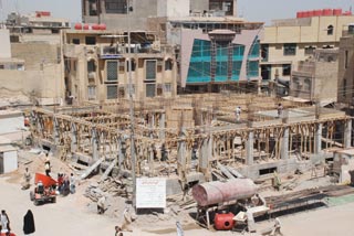 انجاز مراحل متقدمة من مشروع مجمع سفير الحسين في كربلاء