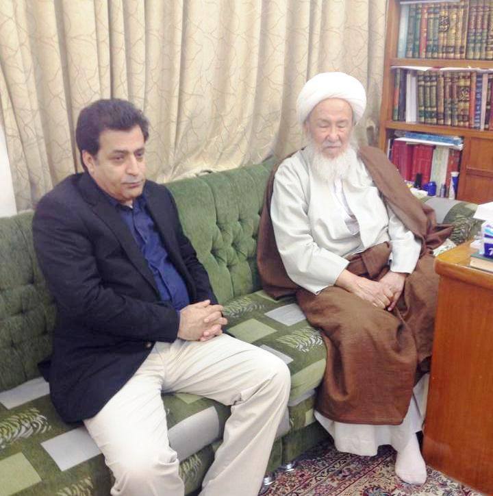 السفير الافغاني يزور النجف ويلتقي المرجع الفياض (مصور)