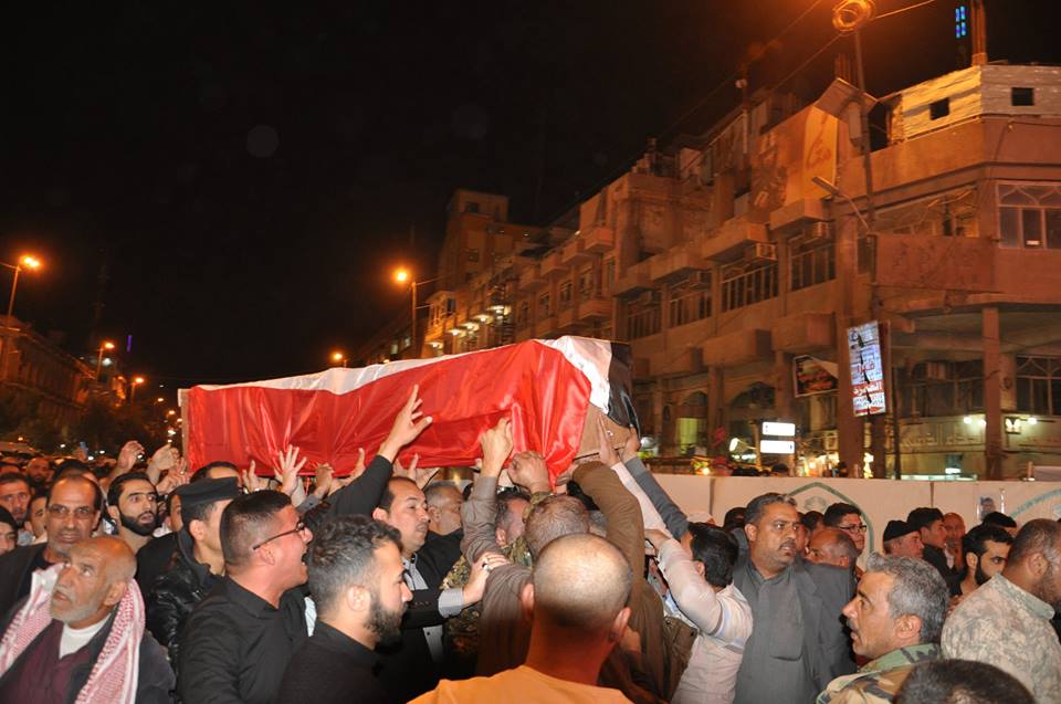 بالصور: تشييع الشهيد معاون آمر لواء علي الاكبر في كربلاء