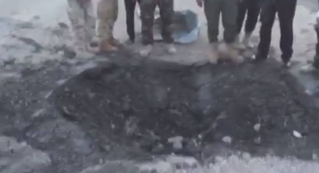 بالفيديو: هكذا قصفت قوات التحالف الامريكي مقرات الحشد الشعبي في جامعة تكريت