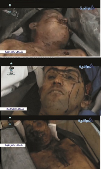 صور للشهداء المغدورين قرب ساحة الاعتصام بالرمادي