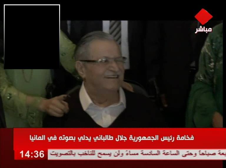 بالصورة :الطالباني يدلي بصوته من المانيا