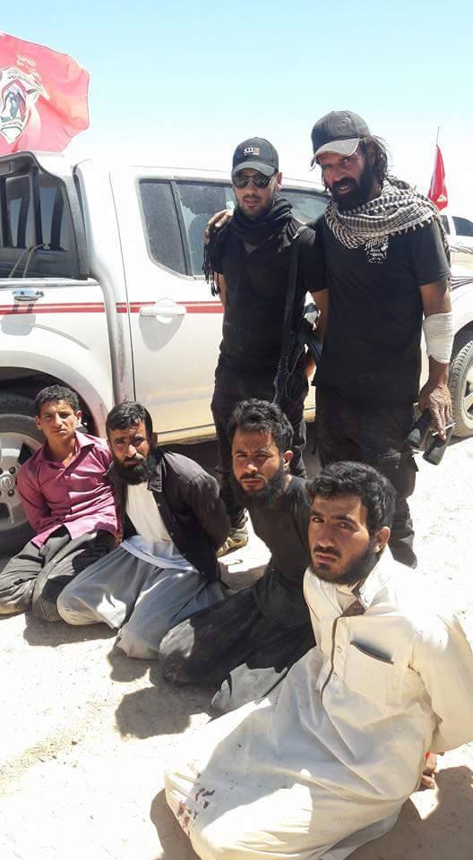 بالصور:اسرى الدواعش بيد لواء الطفوف في منطقة الحضر