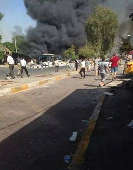 بالصور: تفجير ارهابي بمنطقة الكاظمية
