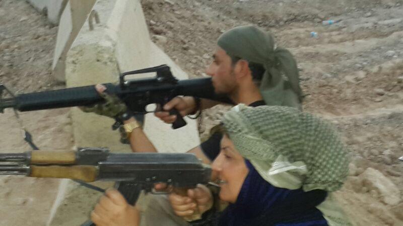 شاهد اللحظات الاخيرة لشهيدة العراق امية جبارة على ساتر الشرف