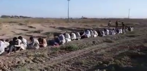 بالفيديو :الحشدالشعبي يلقي القبض على 90 من ارهابيي داعش في بيجي