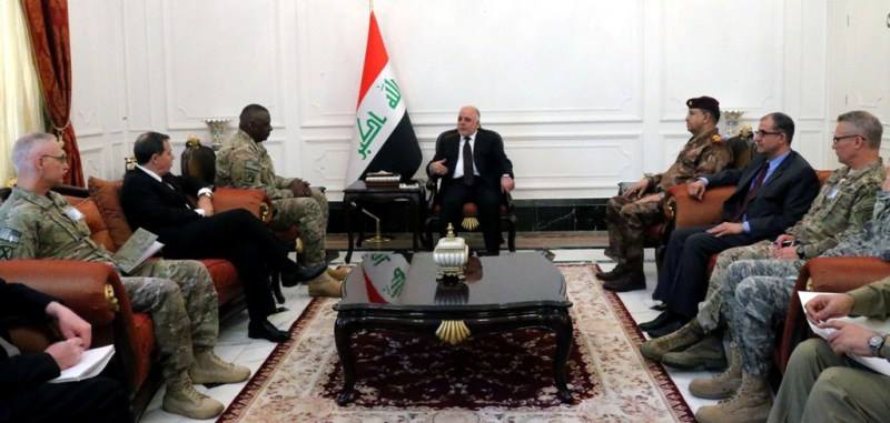 قائد المنطقة الوسطى للقوات الاميركية يصل الى بغداد ويلتقي العبادي
