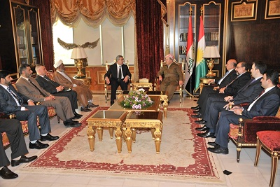 بالصور :الدكتور الخزاعي يلتقي البارزاني وبرهم صالح