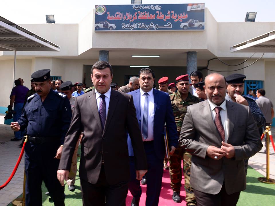 الطريحي يفتتح ثلاث مراكز شرطة في كربلاء بتكلفة انجاز بلغت مليار ونصف المليار