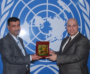 الامم المتحدة تمنح رئيس تحرير وكالة نون الخبرية درع الابداع  : الوكالة اصبحت ضمن الوكالات المعتمدة على المستوى الدولي