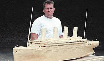 بريطاني يصمم تيتانيك من 147 ألف عود ثقاب