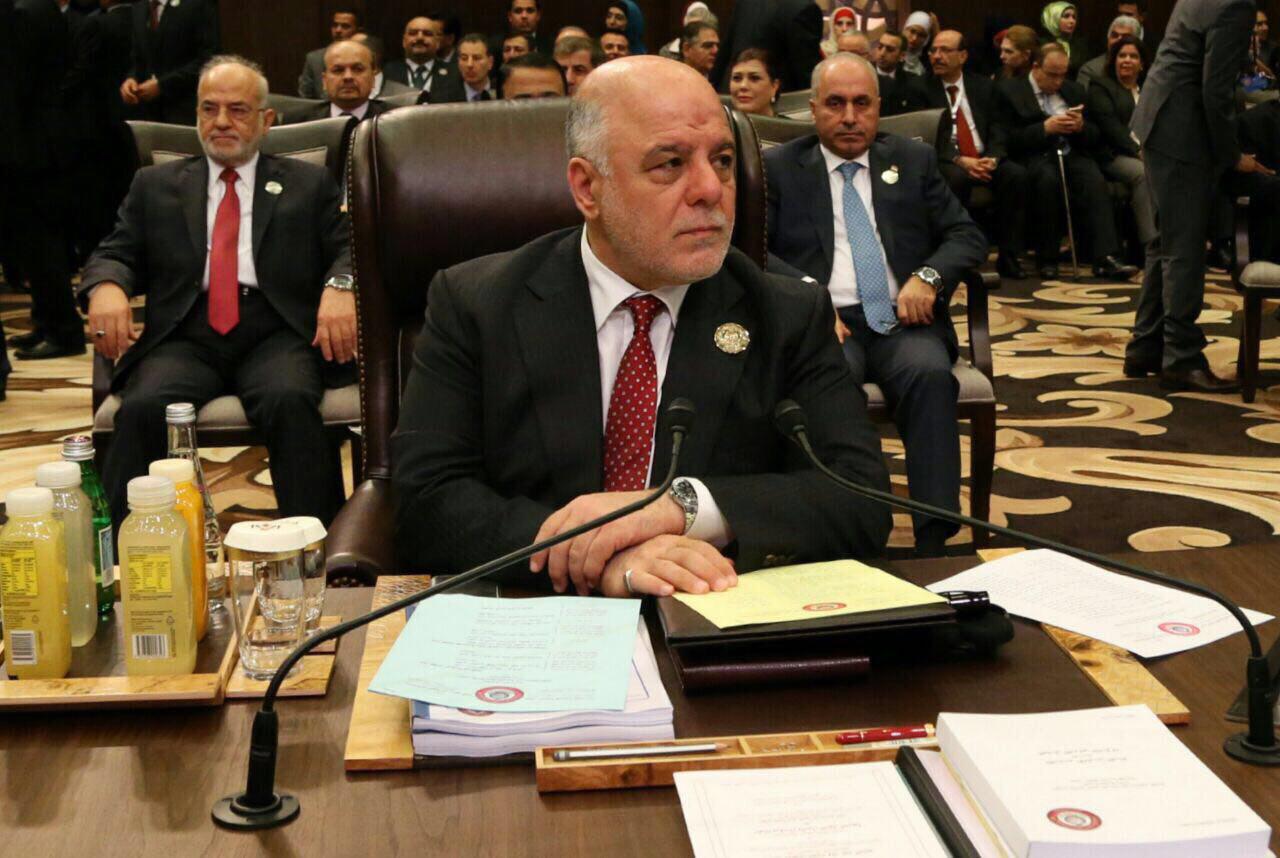 العبادي يدعو الى موقف عربي موحد تجاه التجاوز على سيادة العراق (فيديو)