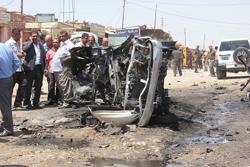 تقرير مصور عن التفجير الارهابي في منطقة الحي الصناعي في كربلاء