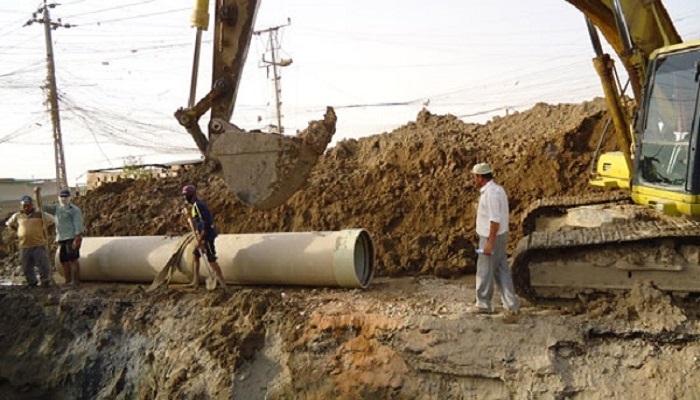 مجاري كربلاء تنشأ محطة رفع لمياه الامطار في ناحية الخيرات باكثر من مليار دينار عراقي