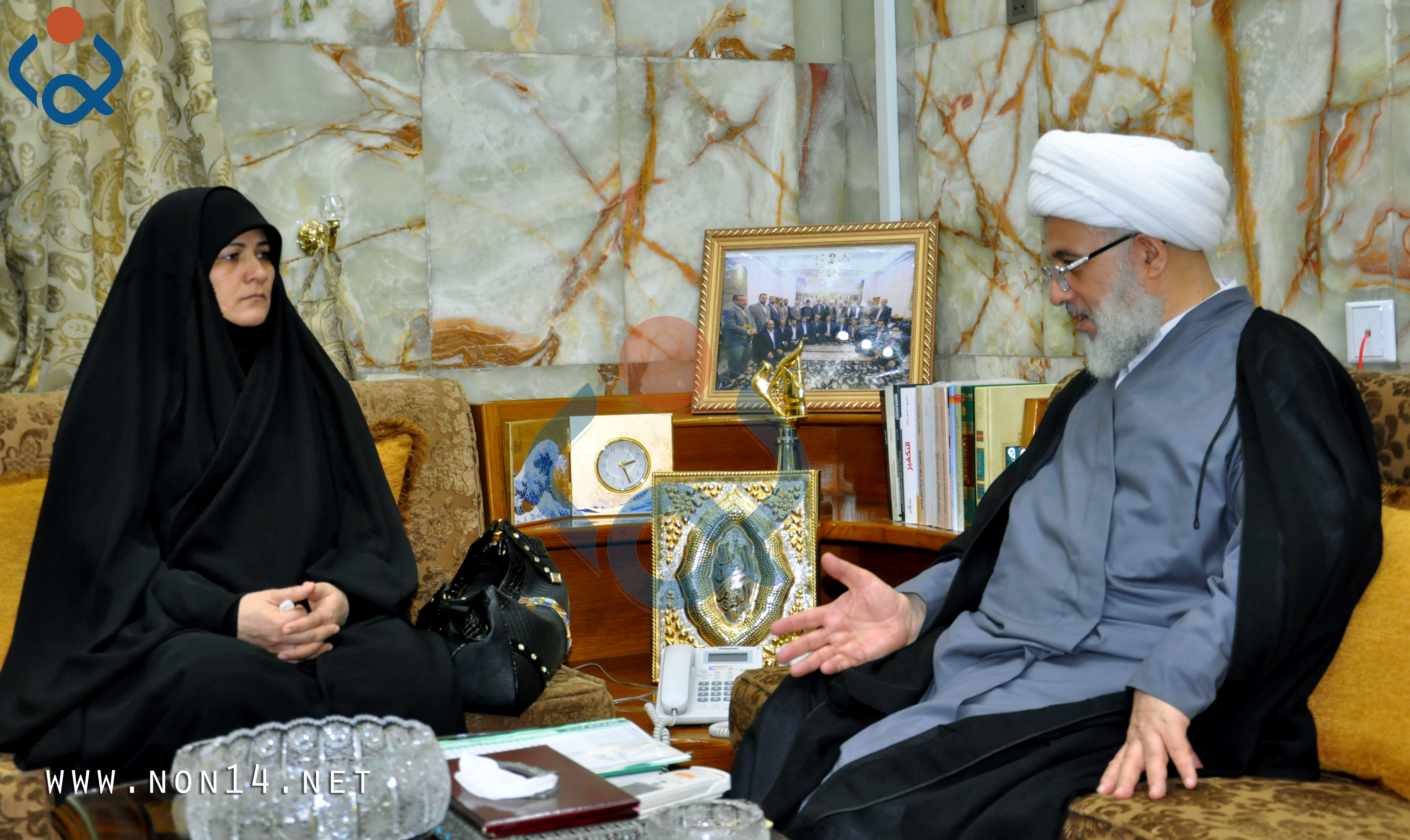 ممثل المرجع السيستاني يستقبل نائبة عن كتلة الاحرار في كربلاء