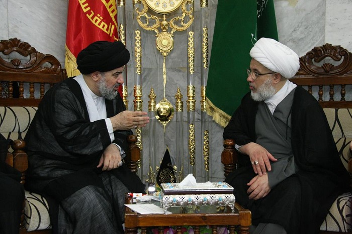 بالصور :ممثلي المرجع السيستاني في كربلاء يتبادلان تهاني عيد الفطر المبارك