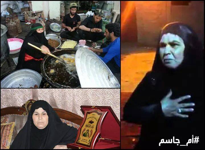 محافظة ذي قار تتكفل بحج ام جاسم لتقديمها الطعام والشراب للحشد الشعبي في سامراء
