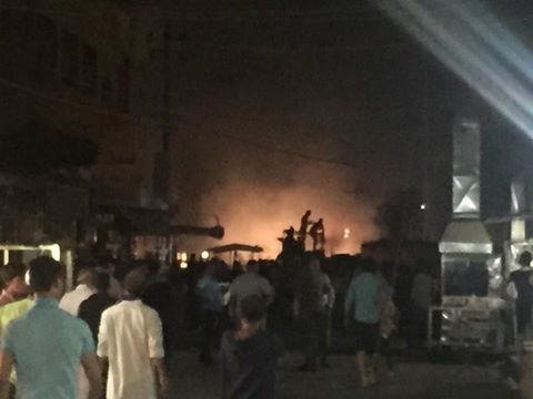 بالصور: 10 شهداء وجرحى بإنفجار سيارة مفخخة وسط بغداد