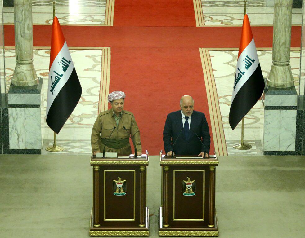 العبادي: ندعم الحكم اللامركزي ونؤيد الاستقرار السياسي لاقليم كردستان