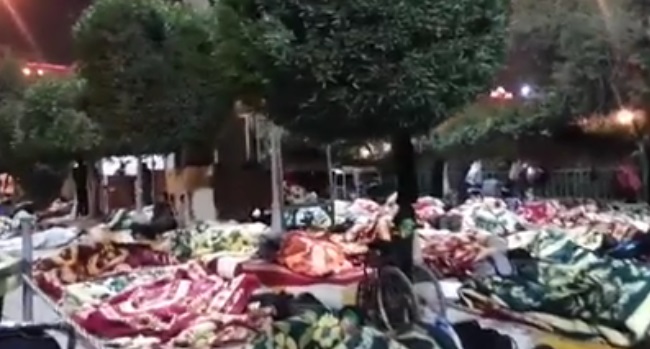 بالفيديو:زوار الاربعين يبيتون ليلتهم قرب مرقد سيد الشهداء في كربلاء