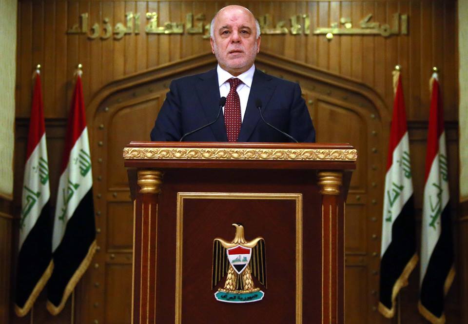 مكتب العبادي ينفي تعرض موكب رئيس الوزراء إلى "نيران" في الرمادي