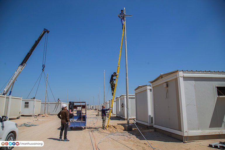 كربلاء:200 وحدة سكنية جديده لايواء النازحين(مصور)