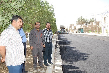 اكساء 7 شوارع متفرقة في كربلاء المقدسة بمليارين وخمسمائة مليون دينار