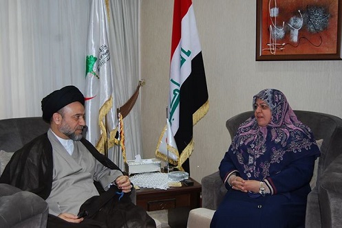 رئيس الوقف الشيعي يلتقي وزيرة الصحة بخصوص جرحى الحشد الشعبي