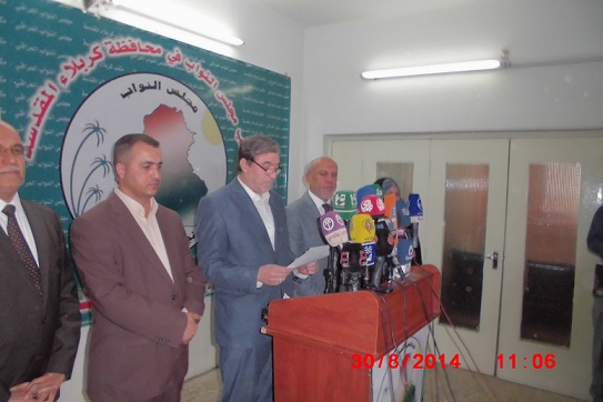 نواب كربلاء يؤسسون تجمعا نيابيا بعيد على المصالح الحزبية بحضور ستة نواب من اصل 11 نائب