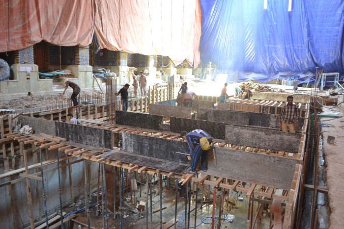 بالصور:انجاز 60% من مشروع سرداب الامام الحجة داخل الصحن الحسيني الشريف