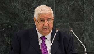 المعلم : لا حرب اهلية بسوريا بل حرب ضد الارهاب