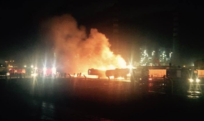 فرق الدفاع المدني في الكوت تتمكن من إخماد حريق صهريجين شمال المحافظة