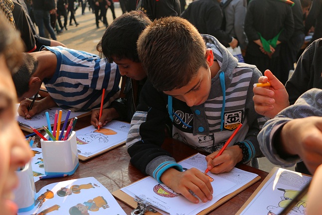 بالصور : إطلاق أول برنامج حسيني متنوع خاص لأطفال الزائرين على طريق يا حسين