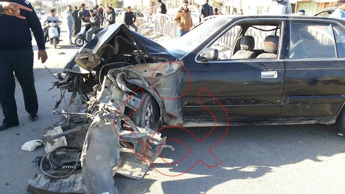 شاهد بالصور:استمرار مسلسل حوادث السير قرب مجسر فاطمة الزهراء وسط كربلاء