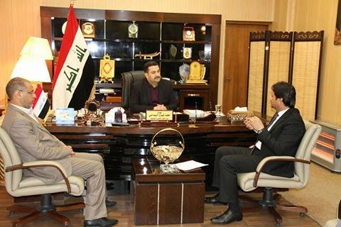 وفد من العتبة الحسينية يبحث مع وزير العمل والشؤون الاجتماعية سبل النهوض بواقع شريحة الصم في العراق