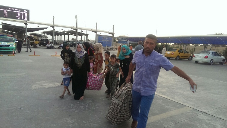 الوجبة الاولى من نازحي الانبار تغادر الى اقليم كوردستان جواً (مصور)