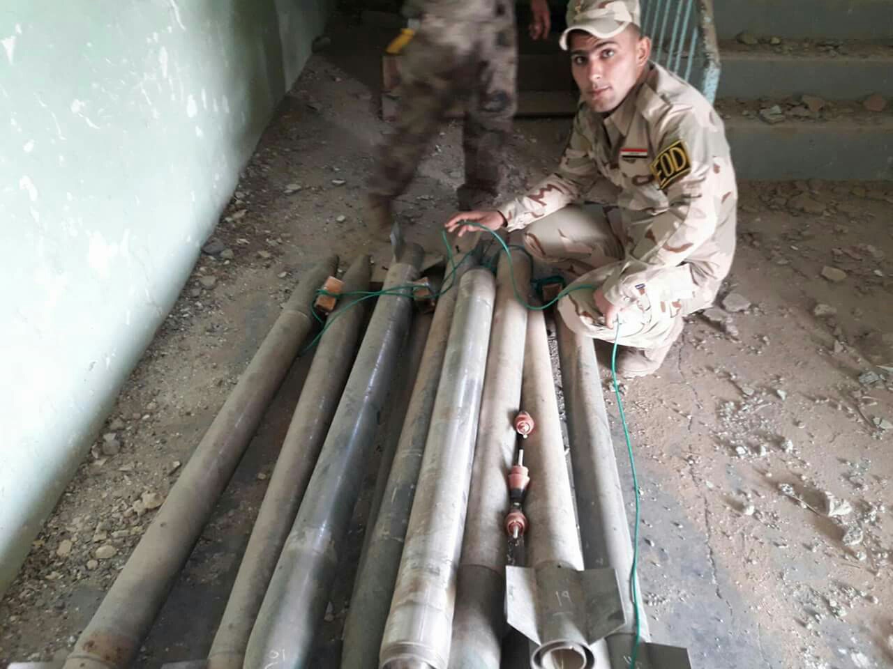 بالصور:تفجير معمل تصنيع العبوات والصواريخ الجهنم والغاز الكلور السام شمال الرمادي