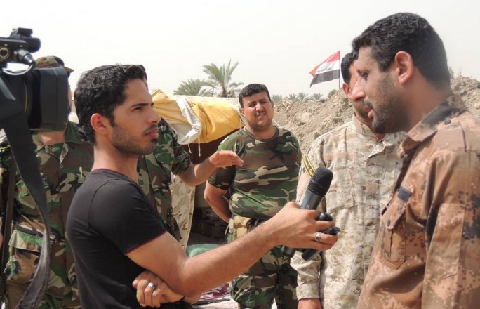 شاهد بالصور:هذا ما قاله الشهيد رائد توفيق احمد امر فوج المختار اثناء معارك جرف النصر(آخر لقاء مع احد شهداء العتبة الحسينية )