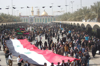 عزاء خاص بجامعة كربلاء والمعهد الفني وجامعة اهل البيت يصل العتبة الحسينية المقدسة