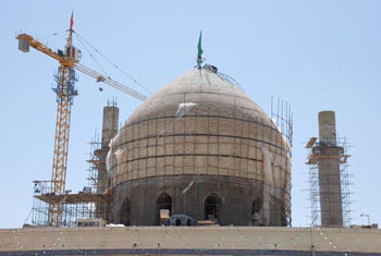 انجاز بناء القبة العسكرية في سامراء