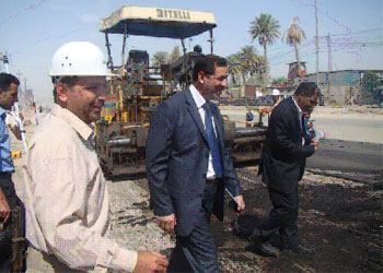 المباشرة بمشروع المبزل الجنوبي في كربلاء  بطريقة التفيذ المباشر