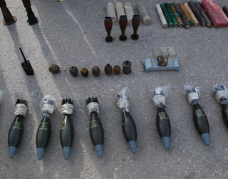 العثور  على مخزن للأسلحة وسط النجف الاشرف