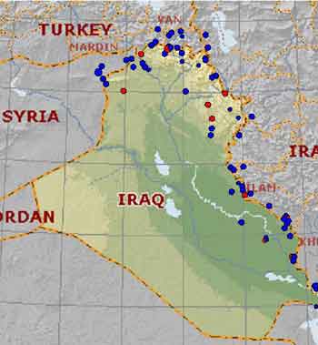 هزات ارضية بدرجات متفاوتة تضرب شمال العراق