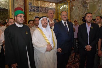 وفد من ديوان الوقف السني يزور العتبة الحسينية ويعتبرها  السباقة في عملية المصالحة الوطنية