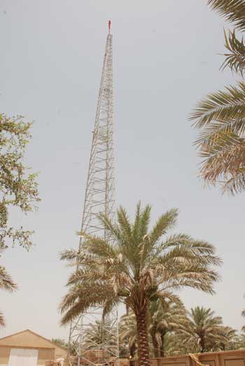 نصب برج فضائية كربلاء المقدسة