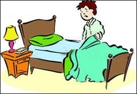 طفل مکسيکي يلصق نفسه في الفراش لکي لا يذهب الى المدرسة!